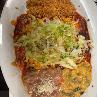 Three Cheese Enchiladas Plate