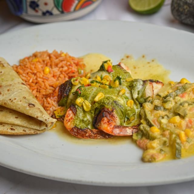 Manchego Shrimp Plate.