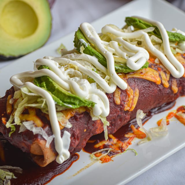 Chili Rojo Chimichanga or Burro.