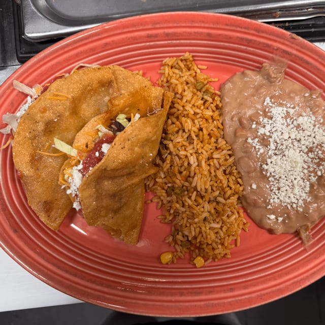 Two Fried Tacos Plate.