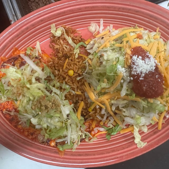 One Bean & Cheese Tostada & One Cheese Enchilada.